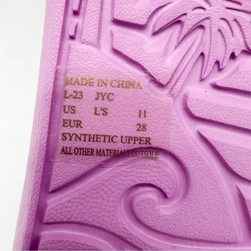 Reef Little Rio Slide Sandals Waterproof Lightweight Strap Purple Youth 11 NEW